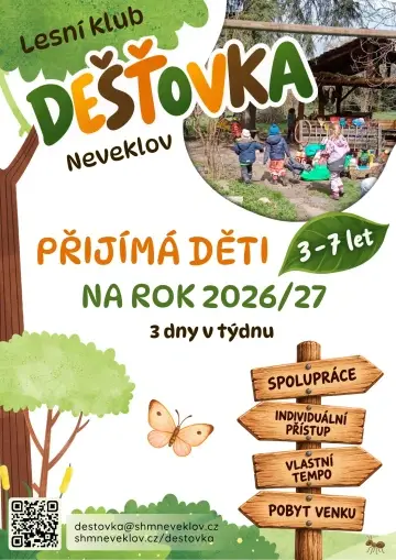 Přijímáme děti do Dešťovky